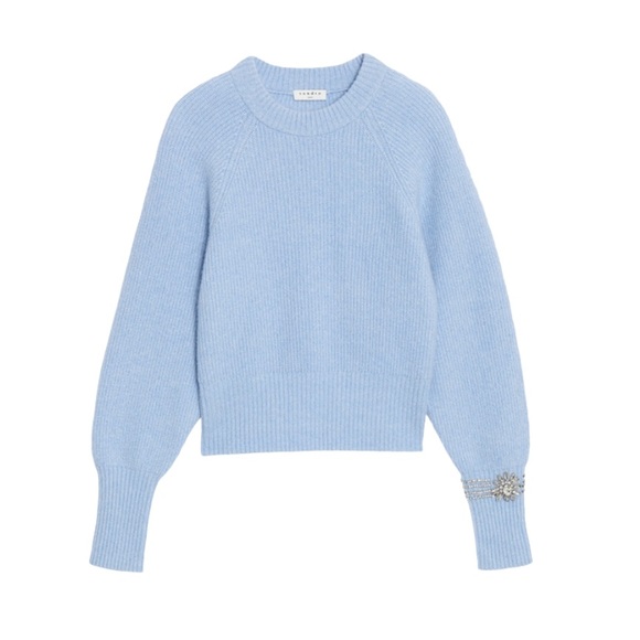 Sandro Knautie Jewel Sleeve Sweater